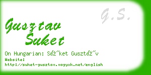 gusztav suket business card